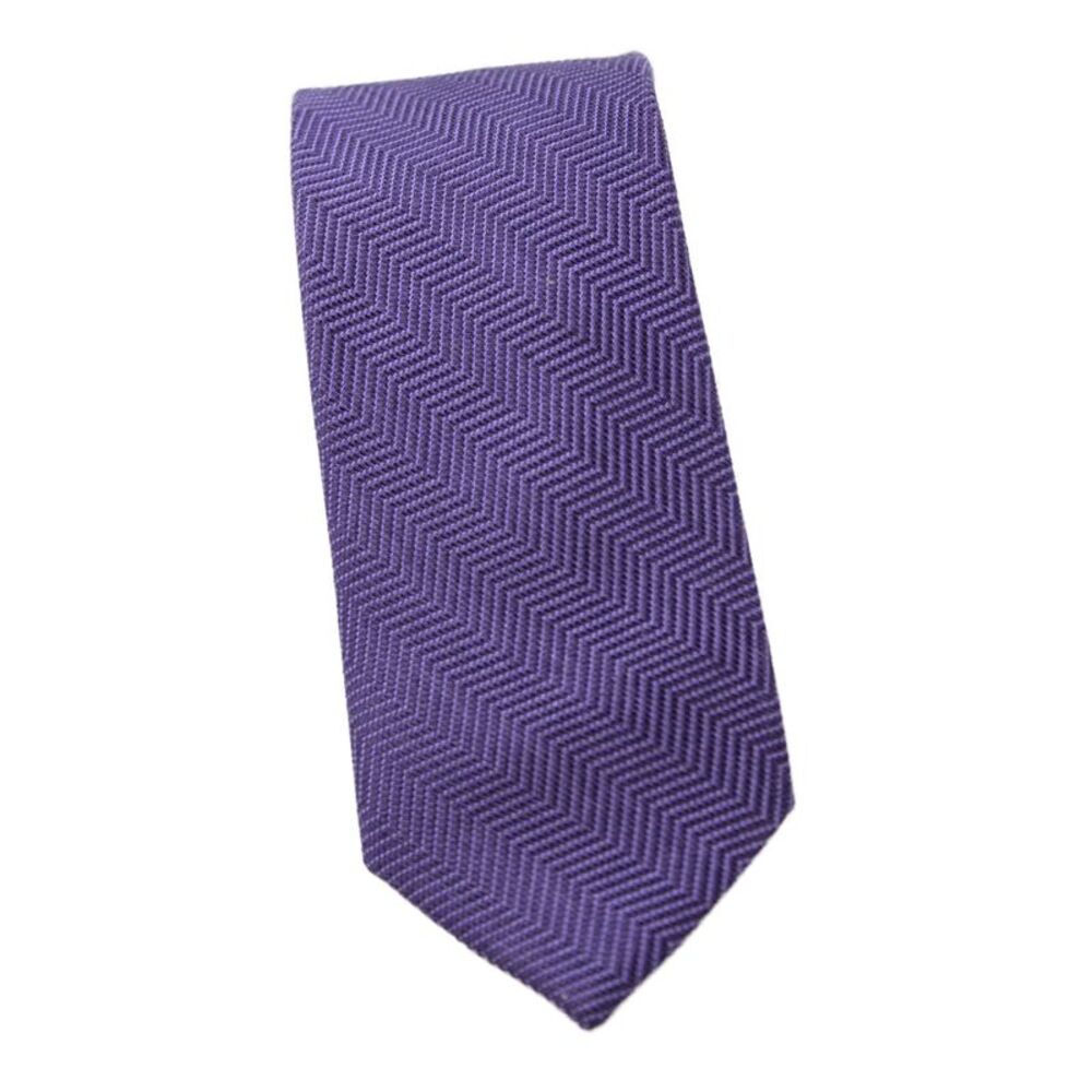 The Tie Bar Mens Silk Blend Skinny Classic Necktie Purple